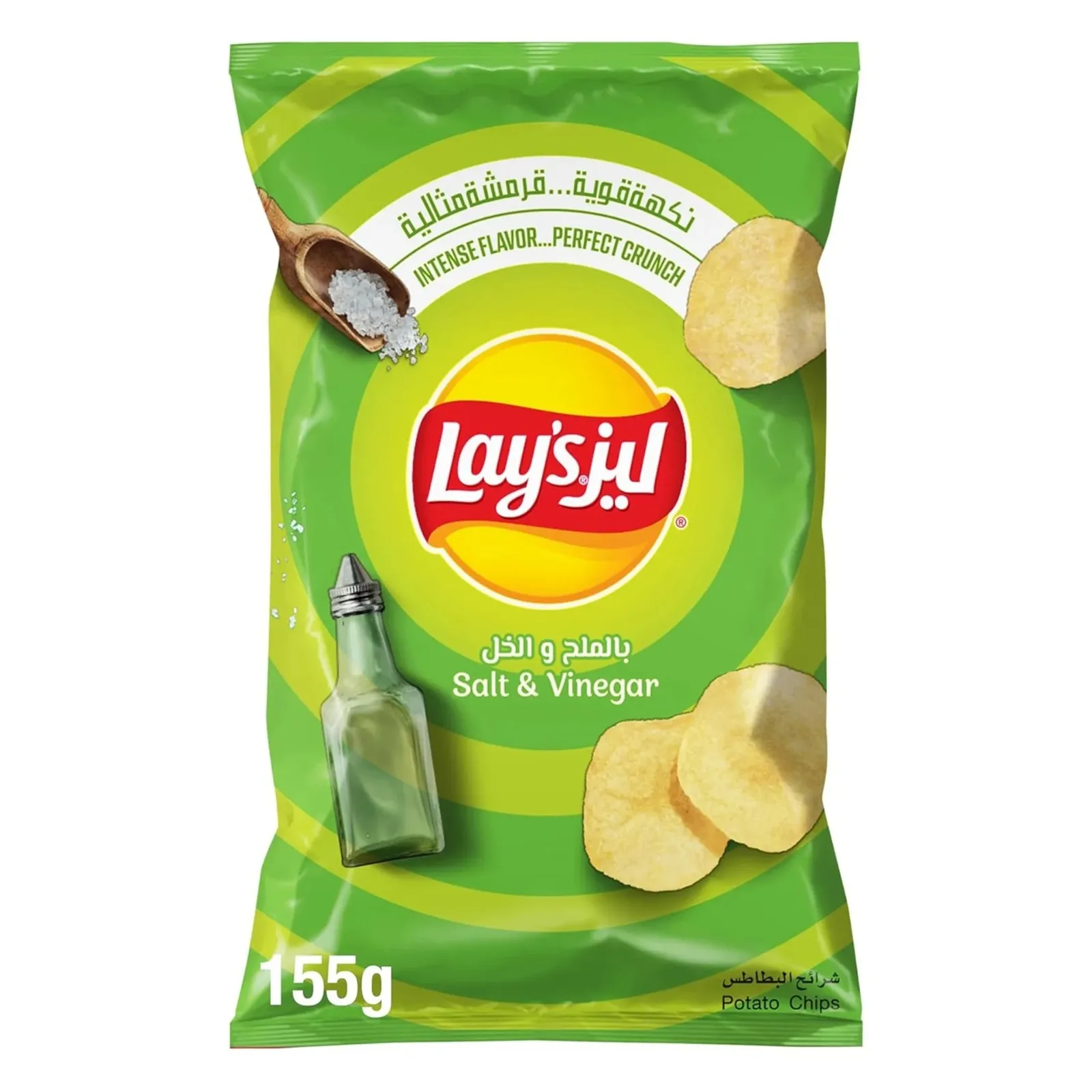 Lay's Salt & Vinegar Potato Chips 155g