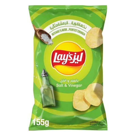 Lay's Salt & Vinegar Potato Chips 155g